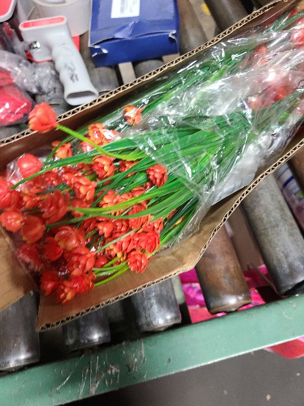 Photo 1 of 20 Bundles Artificial Fall Flowers for Outdoors Fall Decorations-UV Resistant Fake Mums Faux Plants Plastic Flowers Greenery Home Porch Gardens Fireplace Patio Autumn Indoor Thanksgiving Decor(Orange)