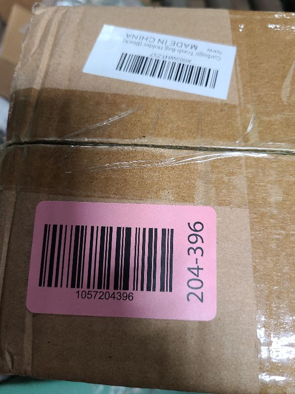 Photo 1 of 2 in 1 Grocery Bag Holder Trash Bag Dispenser, Wood Trash Bag Holder, Garbage Bag Holder Wall Mount, Grocery Bag Dispenser for Plastic Bags, Kitchen Cabinet Under Sink Organizers and Storage (Black)