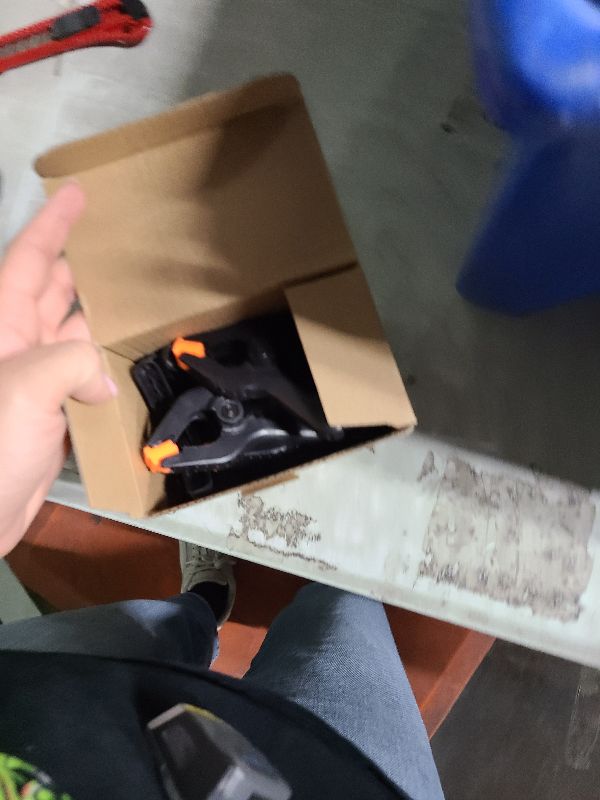 Photo 1 of 12 Pack Plastic Spring Clamps, 3.5inch Small Heavy Duty Clips for Crafts, Backdrop Stand, Woodworking, Photography Studios (Black)