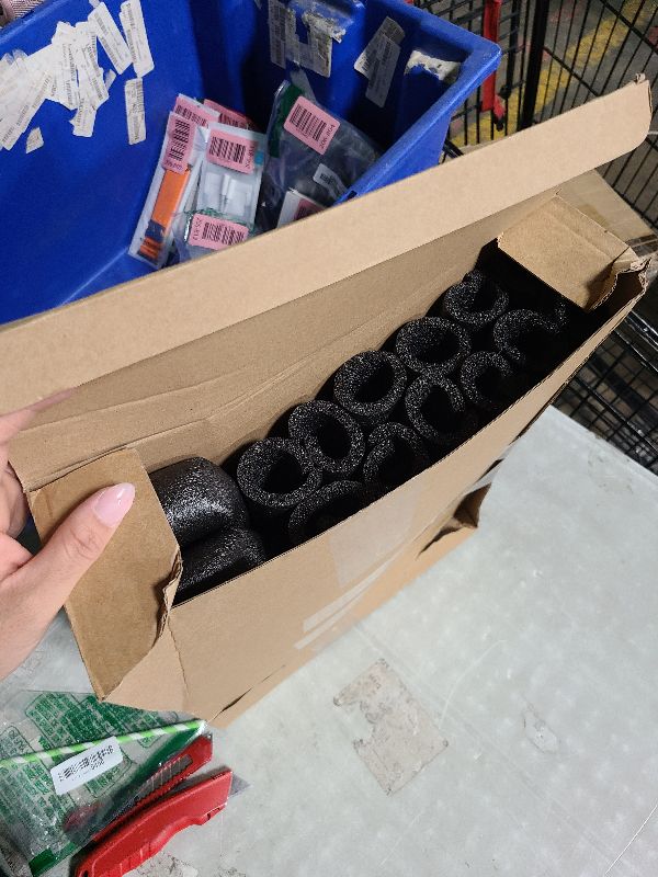 Photo 1 of 24 Pack Elbow Pipe Insulation Foam Tube Outdoor Wrap Black Pipe Covers Elbow Insulation Tubing Water Foam Covers for Outdoor Winter Irrigation, Sprinkler (1 Inch)