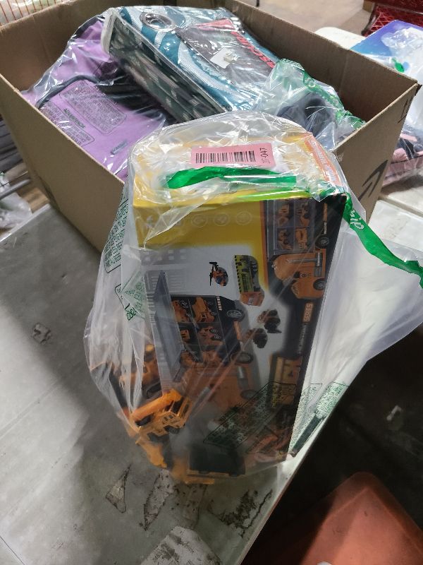 Photo 1 of 25 in 1 Die-cast Pull Back Construction Truck Vehicle Toys for 3-7Year Old Boy, Sounds and Lights in Large Carrier Truck, Age3+ Kids Child Boy Toy Cars Birthday Gifts