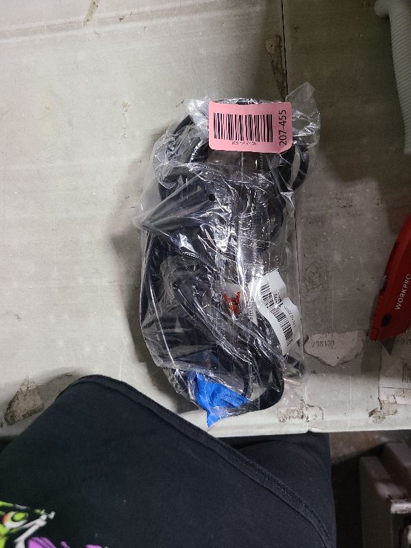 Photo 1 of 20FT 13A 1625W 16/3 Black Extension Cord, Indoor Extension Cord for Laptops, Coffee Makers, Office Home Appliances, 3 Prong Resistant Cable Flexible, 125V ETL Listed