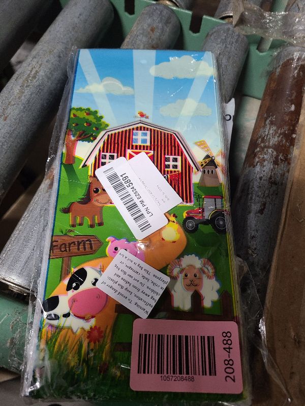 Photo 1 of 100 Pieces Farm Animal Cellophane Bags Farmhouse Party Treat Bag Cow Sheep Pig Printed Candy Goodie Bags with 100 Twist Ties for Birthday Baby Shower Party Favors Chocolate Snacks Cookies Packaging