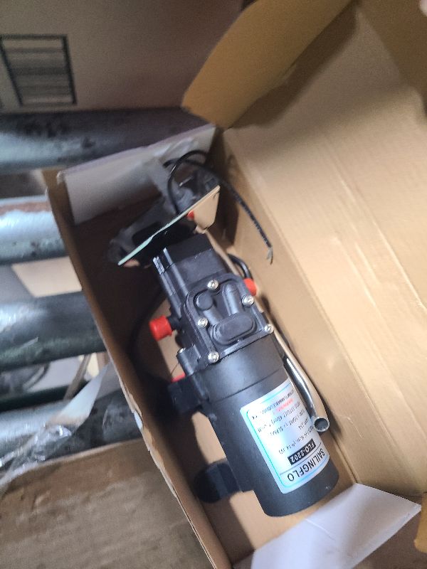 Photo 1 of 12V Water Pressure Diaphragm Pump Car Electric Water Pump 4.3 L/min 1.1 GPM 35 PSI with 360°Spin Faucet/Tap for Caravan/rv/Boat/Marine/camper/outdoor/courtyard/restaurant/mall Black