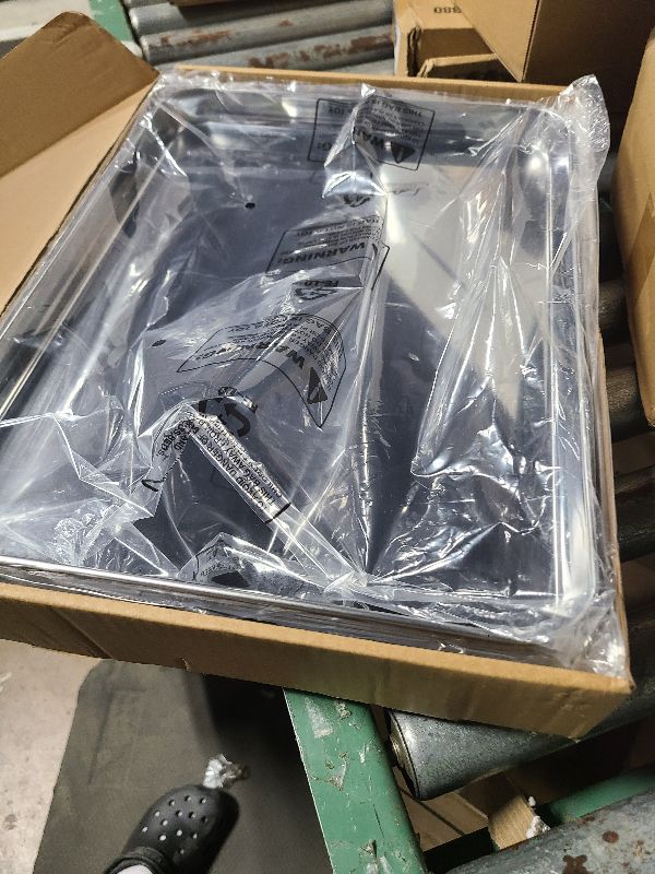 Photo 1 of 12 Pcs Baking Sheet Set, HKJ Chef Nonstick Stainless Steel Cookie Sheet Baking Pan and Baking Tray for Oven, Size 16 x 12 x 1 Inch, Non Toxic & Easy Clean & Heavy Duty