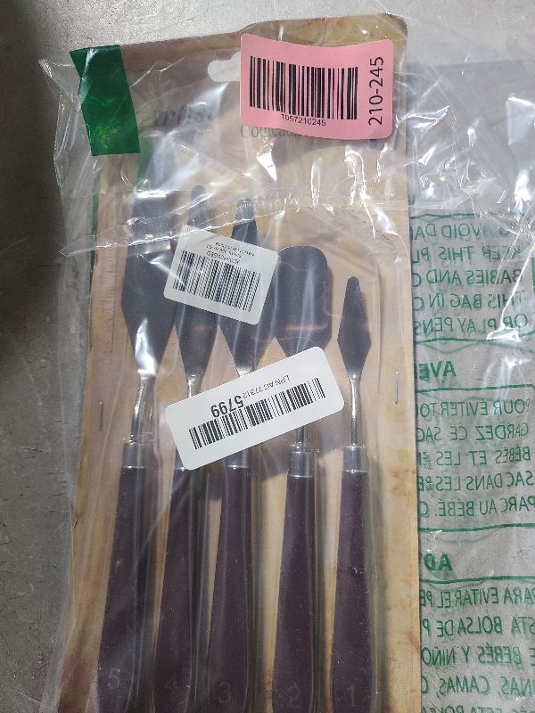 Photo 1 of 5 Piece Palette knifes Painting Knife Set for Oil, Acrylic Paint,Cake Decorating,Stainless Steel Pallet Knife Paint Knife Art Spatula for Various Types of Painting,ColorMixing,Smearing