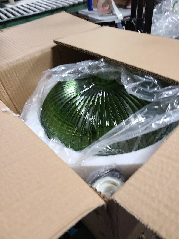 Photo 1 of 5.0 out of 5 stars
(4)
S-Cevada 30cm Green Glass Lamp Shade Pendant Light in Brass Finish, Modern Retro Loft Bar E27 Ceiling Hanging Lamp Kitchen Bedroom Salon 1-Light Chandelier