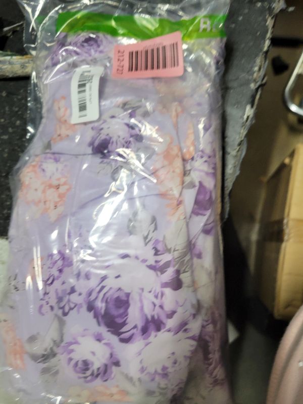 Photo 1 of 2024 Women's Summer Sleeveless Off Shoulder Floral Flowy A Line Maxi Dresses Purple Floral L