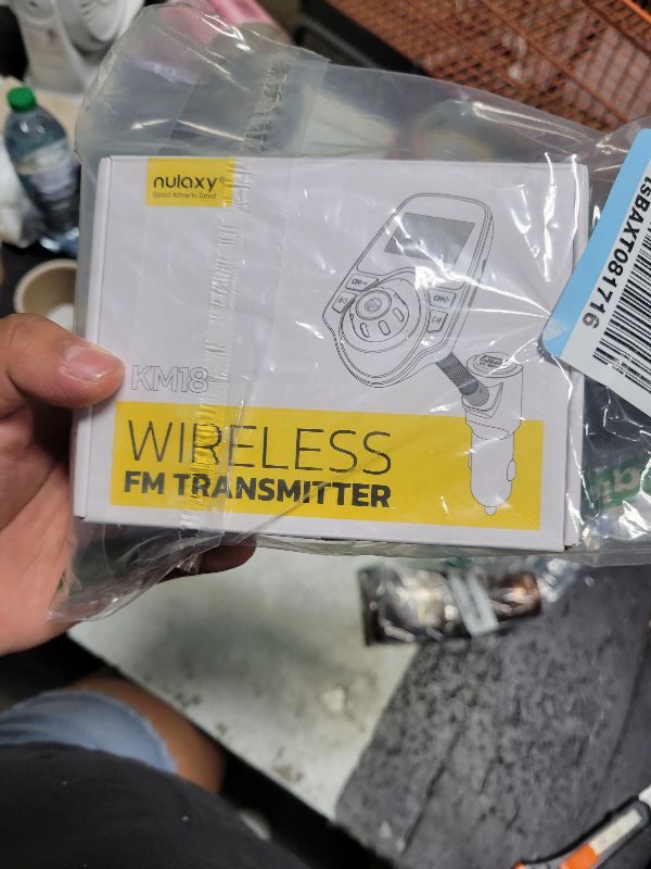 Photo 1 of Nulaxy Car Bluetooth FM Transmitter [2024 Upgraded], 1.44" Display Flexible Gooseneck, Handsfree Call Wireless Music Stereo Audio Player Radio Adapter Car Kit USB Phone Charger, TF SD Card AUX-KM18