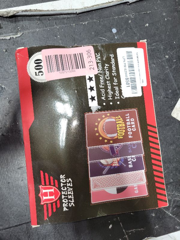 Photo 1 of 500 Counts Card Sleeves for Trading Cards, Soft Penny Card Sleeves Clear Plastic Card Protectors Fit for Baseball Card, Sports Cards, MTG Game Card Standard Cards