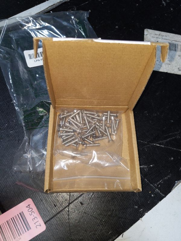 Photo 1 of #8-32 x 3/4 inch Flat Head Socket Cap Screws 50 PCS, Countersunk Head, Allen Hex Drive, 304 Stainless Steel 18-8, Full Machine Thread, Bright Finish