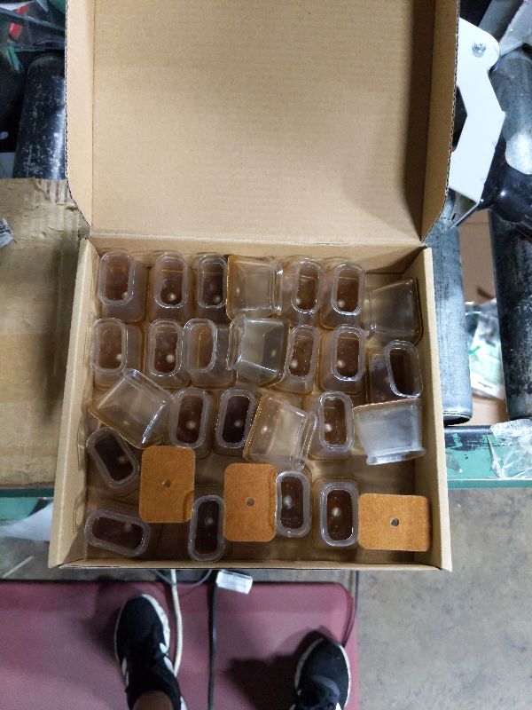 Photo 1 of 28Pcs Chair Leg Floor Protectors Rectangle for Hardwood Floors Silicone Caps Covers Felt Furniture Pads Clear Chair Sliders, Protect The Floor from Scratches(Fit Perimeter 3-3/4'' to 4-7/8'')
