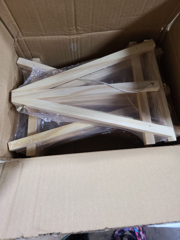 Photo 1 of 10 Pack 9 Inch Wood Easels,Art Craft Painting Easel,Table Top Easels for Painting, for Painting Party Displaying Canvases, Photos Mini Display Tripod Apply to Kids Artist Adults Students Etc