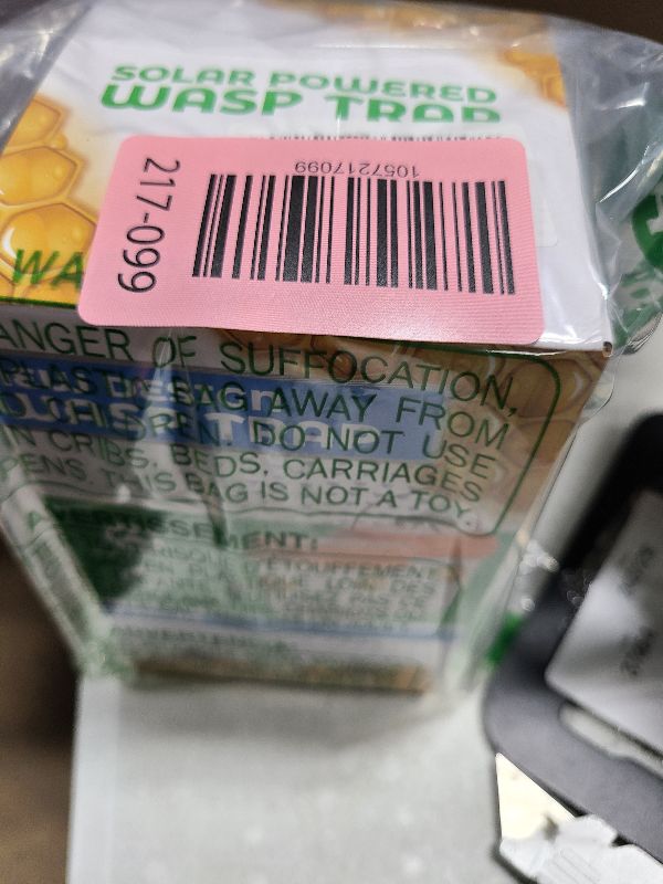 Photo 1 of 2 Pack Wasp Traps Outdoor Hanging, Solar Powered Carpenter Bee Traps for Outside with Rubber Whiskers and LED Light