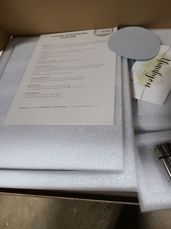 Photo 1 of 2 PCs Nesting Stone Dish Drying Mats for Kitchen Counter - Absorbent Quick Drying Diatomaceous Earth Stone Drying Mat with Non-Slip Feet - Heat Resistant & Odorless Dish Drying Stone Mat - Dark Gray