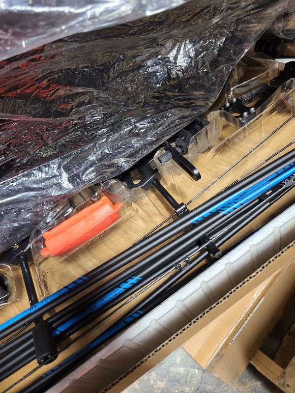 Photo 1 of Sanlida Archery Dragon X8 RTH Compound Bow Package for Adults and Teens,18”-31” Draw Length,0-70 Lbs Draw Weight,up to IBO 310 fps,No Bow Press Needed,Limbs Made in USA,Limited Life-time Warranty