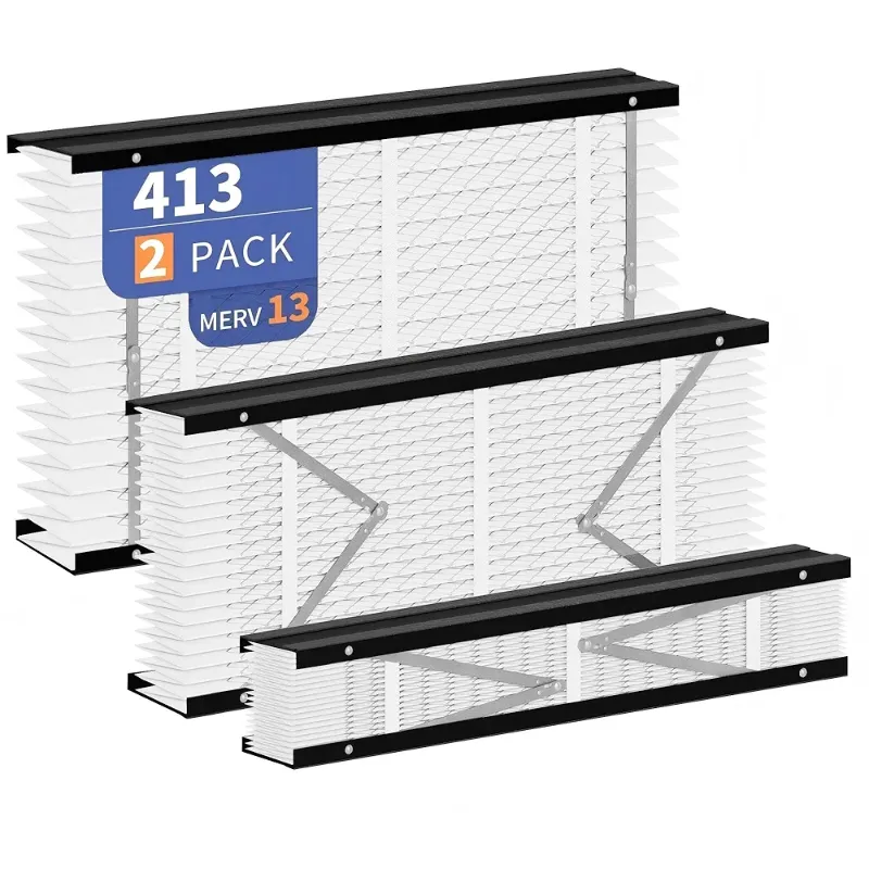 Photo 1 of 2Pack 413 Replacement Air Filter MERV 13 Compatible with AprilAire Models 1410, 1610, 2410, 2416, 3410, 4400, 16x28x4inch Furnace Filter, 413 Whole House Air Purifiers Replacement Filter