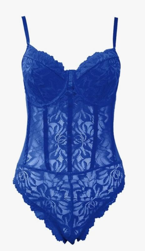 Photo 1 of 
Women's Floral Lace Sheer Mesh Corset Bodysuit Spaghetti Strap Cami Sexy Top
