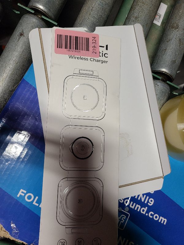 Photo 1 of 3 in 1 Charging Station for Apple Multiple Devices, Foldable Magnetic Fast Wireless Charger Dock, Travel Charging Pad for iPhone 16 15 14 13 12 Pro Max Plus Apple Watch Series & AirPods 4/3/2/Pro