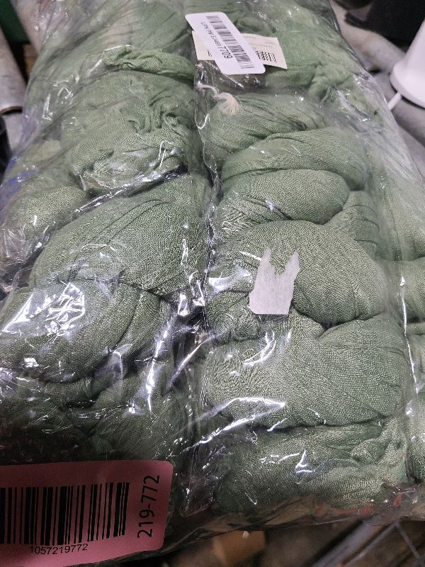 Photo 1 of 12 Pack Cheesecloth Table Runner, Runner Gauze Boho Wedding Decor Romantic Table Runner for Wedding Birthday Party(35" x 118") (Sage Green)