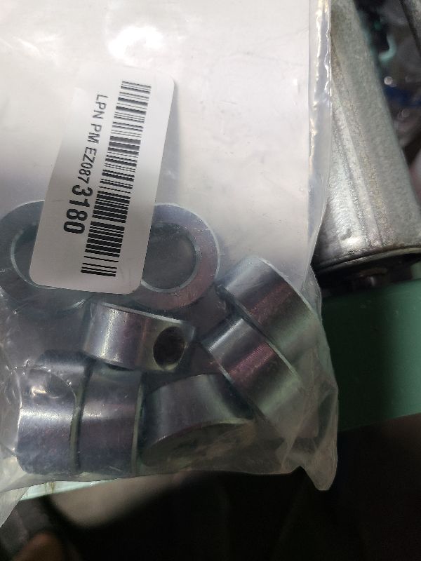 Photo 1 of (8-Pack) Zinc Plated Carbon Steel 5/8" Bore Shaft Collars Sets - Screw Style Bore Shaft Collars with 5/8" Bore Size, 1-1/8 Outer Diameter, and 1/2 Width - Suitable for Automotive and Industrial Use
