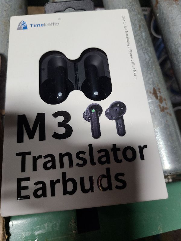 Photo 1 of Timekettle M3 Language Translator Earbuds, Two-Way Translator Device with APP for 40 Languages Online, Voice Translator for Exploring Expat Life Freely, Compatible with iOS, Android (Online Version)