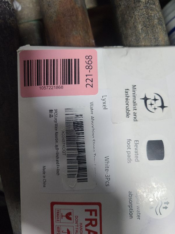 Photo 1 of 3PCS Water Absorbing Stone Tray, DryingNeat Diatomite Stone Sink Tray, Instant Dry Sink Coasters, Kitchen Sponge Hand Soap Holder, Bathroom Sink Vanity Trays,8 * 4inch and 4 * 4inch