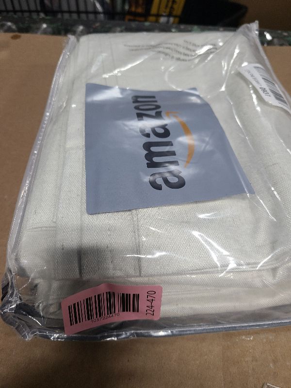 Photo 1 of 100% Blackout Shield Linen Blackout Curtains for Bedroom 108 Inches Long, Back Tab/Rod Pocket Living Room Drapes, Thermal Insulated Blackout Curtains 2 Panels Set, 50" W x 108" L, Beige