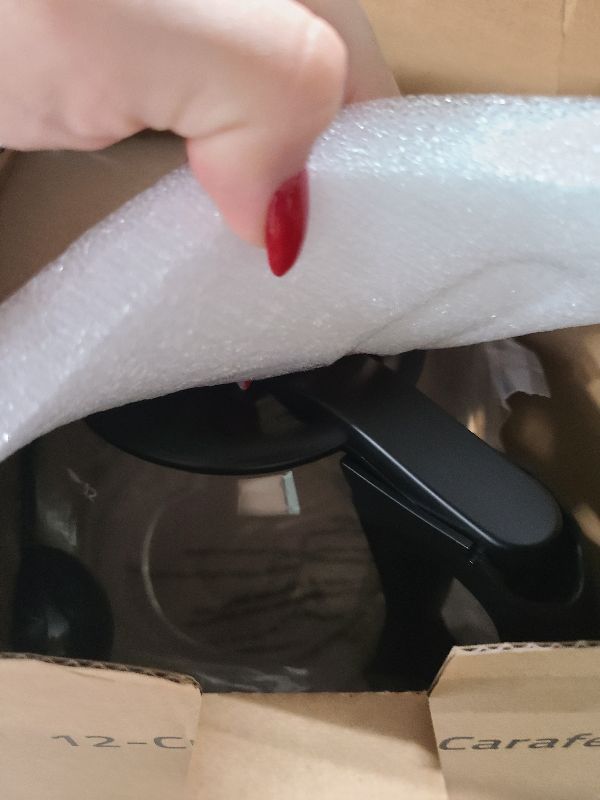 Photo 1 of 12-Cup Replacement Coffee Carafe Compatible with Mr. Coffee Coffee maker Pot, Replace Part# PLD12 PLD12-RB Series, Black Handle