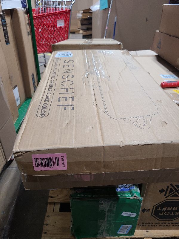 Photo 1 of 12x20inch Electric Griddle by BBQ Masters, 1700W Fast Even Heating, ILAG Granite Nonstick, Sloped Cooking Surface, Frameless Design for Easy Cleaning, Great for Family Gatherings, Black