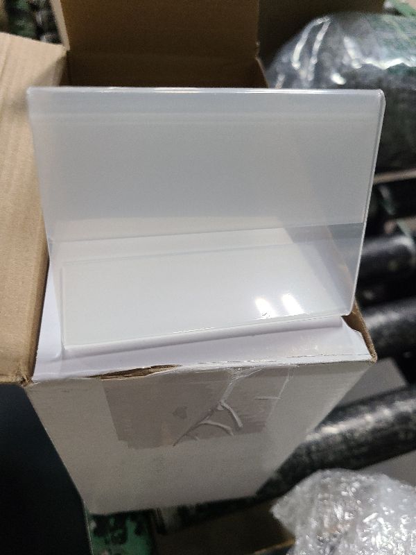 Photo 1 of 36 Pack Acrylic Picture Frame 5 x 7 Inch Display Stands Sign Holder Photo Booth Slanted Back Clear Self Standing Horizontal Stand L Shape Photo Frame for Collage Landscape Home Office Restaurant
