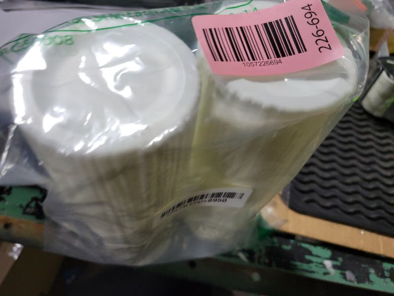 Photo 1 of 2 Pack Composite Plastics Vase for Flowers, Unbreakable Ceramic Look Vase for Home Decor Centerpieces, Arranging Bouquets, Connected Tubes (White)