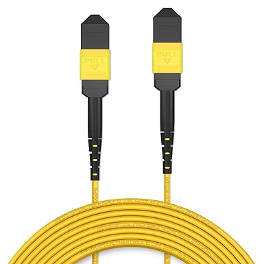 Photo 1 of **MSRP 40.97** AMPCOM 30m (98.4ft) MPO to MPO Singlemode Fiber Optic Trunk Cable, 12 Fiber, Type B, LSZH, UPC, Yellow, Ideal for 1G/10G/40G/100G Indoor Connections
