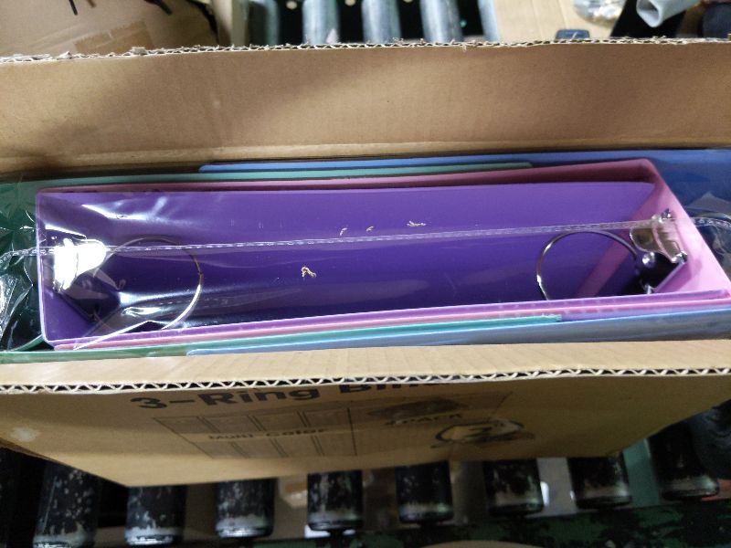 Photo 1 of 2 Inch Binders 3 Ring 4 Pack, PVC Free View Binder (Fits 8.5" x 11" Letter Size Papers), Perfect for School & Office Supplies, Pastel Colors