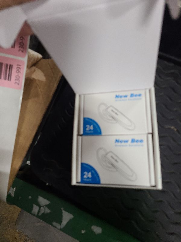 Photo 1 of [2 Pack] Bluetooth Earpiece Wireless Handsfree Headset V5.0 24 Hrs Driving with Mic 60 Days Standby Bluetooth Headset for iPhone Android Samsung Driver