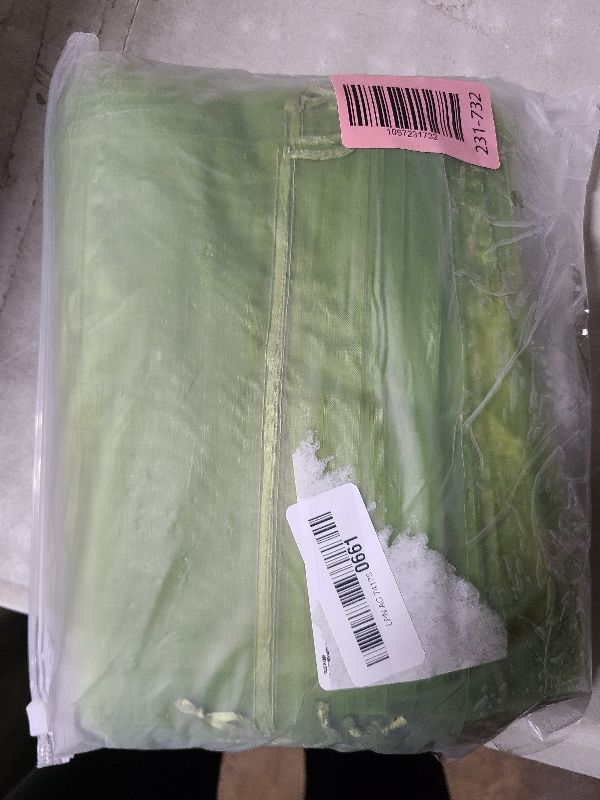 Photo 1 of 100pcs Fruit Protection Bags 8x12 inch, Green Netting Cover Bags Drawstring Mesh Fruit Protectors Pest Barrier for Grapes Mango Trees Veggies Garden