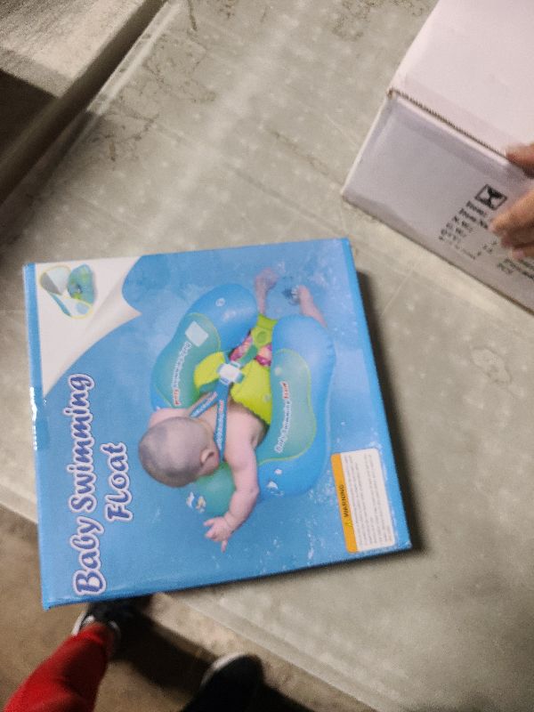Photo 1 of [New Upgraded] Swimbobo Baby Swimming Float Kids Inflatable Swim Ring with Safety Support Bottom Swimming Pool Accessories for 3-36 Months (Blue, XL)