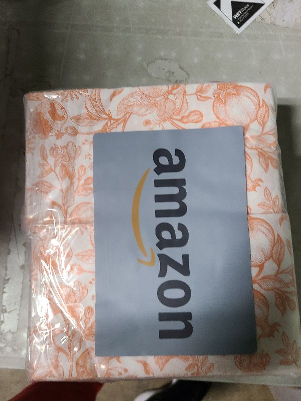 Photo 1 of 200 Pcs Fall Disposable Hand Towels for Bathroom Fall Guest Napkins White Orange Pomegranate Guest Towel Napkins Disposable Guests Decorative Flower for Baby Shower Wedding