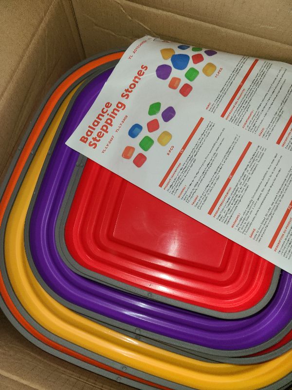 Photo 1 of 11PCS Stepping Stones For Kids,Durable Non-Slip Balance Stones For Toddlers,Indoor & Outdoor Obstacle Course Toys,Develops Balance & Gross Motor Skills,Gifts for Girls Boys (colorful)