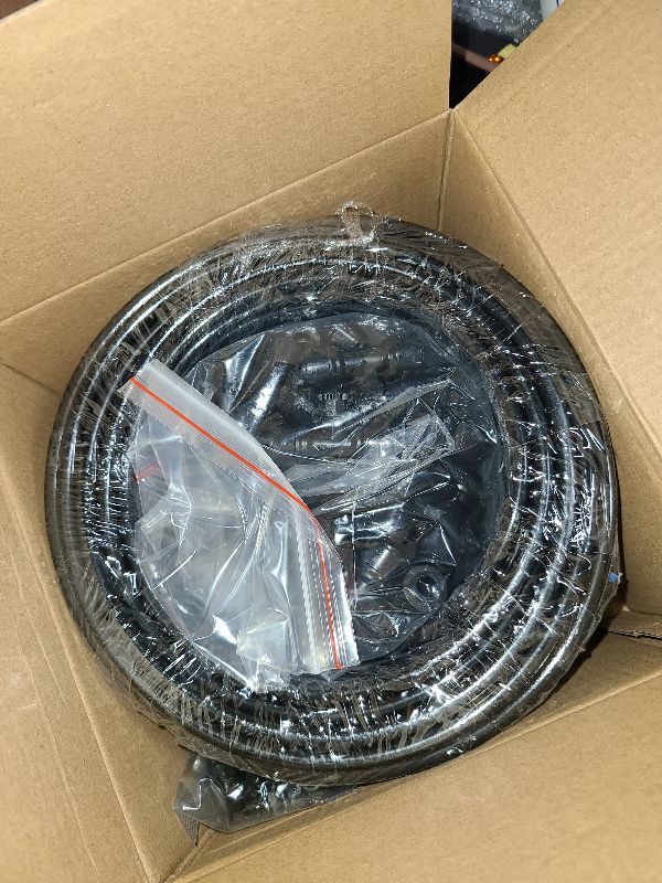 Photo 1 of 100FT Misters for Outside Patio Misters for Cooling (36 Mist Nozzles) Outdoor Water Patio Hose Greenhouse Mister System Outside Mist Backyard Trampoline for Waterpark Watering Misters for Cooling