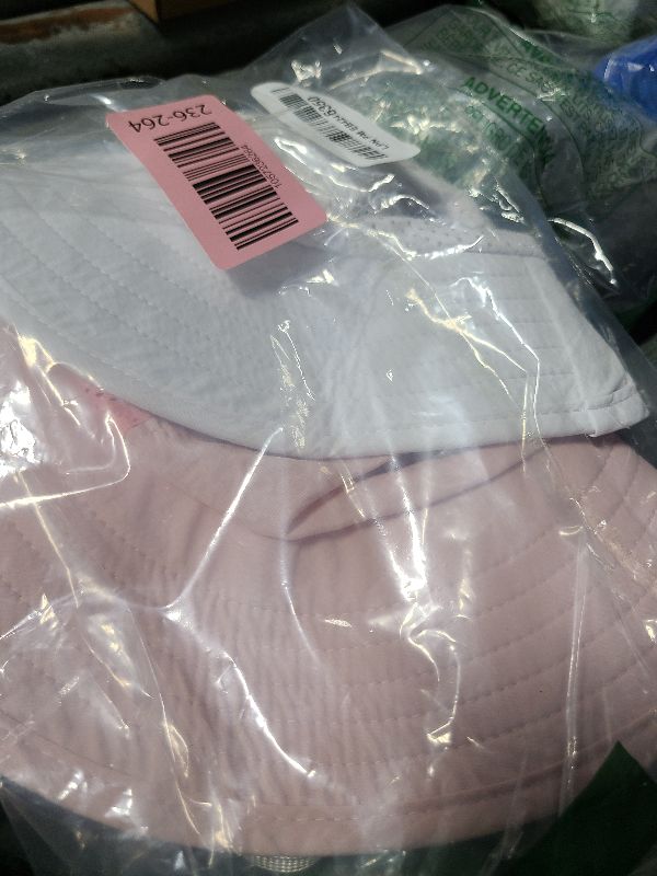 Photo 1 of 2-Pack Toddler Baby Sun Hat Summer UPF 50+ Protection for Boys Girls Kids Adjustable Beach Hats with Bucket Wide Brim Age 1-7 Years Outdoor(Medium,Pink + White)