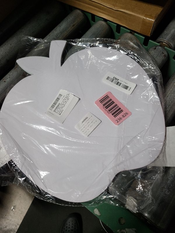 Photo 1 of 50Pcs Back to School Paper Placemats Red Apple-Shaped Disposable Table Place Mats Thank You Teacher 13" Paper Cutouts for Classroom Graduation Birthday Party