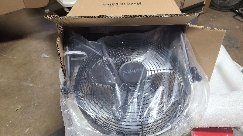 Photo 1 of 14" Portable Battery Operated Solar Fan, Rechargeable Floor Fan, Hi-Velocity Cordless Camping Fan, USB Phone Charge, 12-60H Runtime, Quiet, Wireless, For Travel Shed Outdoor Home Garage Tent Car Barn