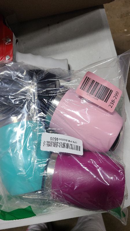 Photo 1 of 12oz/4 Pack Wine Tumbler Glasses with Lid Stemless Double Wall Vacuum Stainless Steel Travel Tumbler Keeping Cold & Hot for Wine,Coffee,Cocktails,Christmas Drinks-Family and Gifts(Multi color-5)