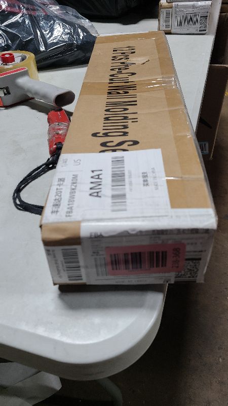 Photo 1 of 3 Set Accent Wall Molding Kit, Wall Panels for Interior Wall Decor, White Ready to Assemble Wainscoting Accent Panel for Home Decor (20 x 20 in)