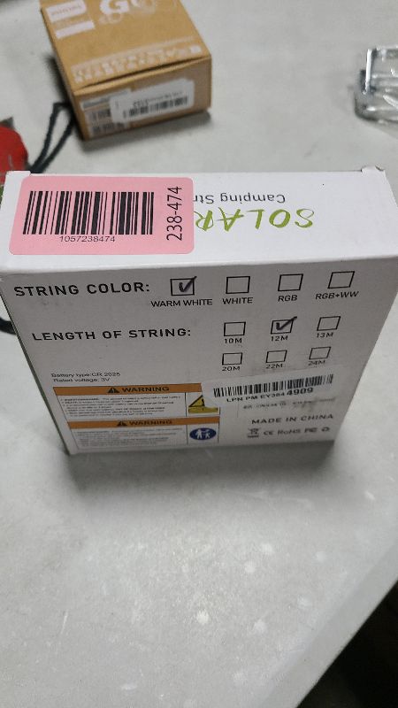 Photo 1 of 2 in 1 Solar Camping String Lights, 39.4Ft Ultra Long String with 150LEDsPortable,Waterproof Camping Light for Hiking, Camping Decorations,USB Rechargeable Light with Remote Control