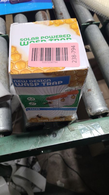 Photo 1 of 2 Pack Wasp Traps Outdoor Hanging, Solar Powered Carpenter Bee Traps for Outside with Rubber Whiskers and LED Light