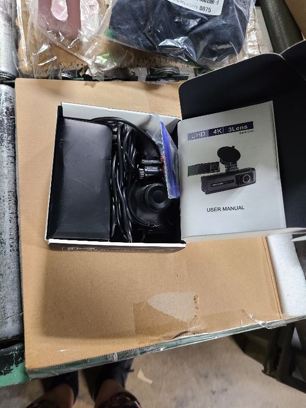 Photo 1 of 3 Channel 5G WiFi Dash Cam, 4K+1080P+1080P Dash Cam Front and Rear Inside with 64GB Card, 3.16” IPS Screen, G-Sensor, Loop Recording, Parking Monitor, 170° Wide Angle, IR Night Vision, WDR, Silver