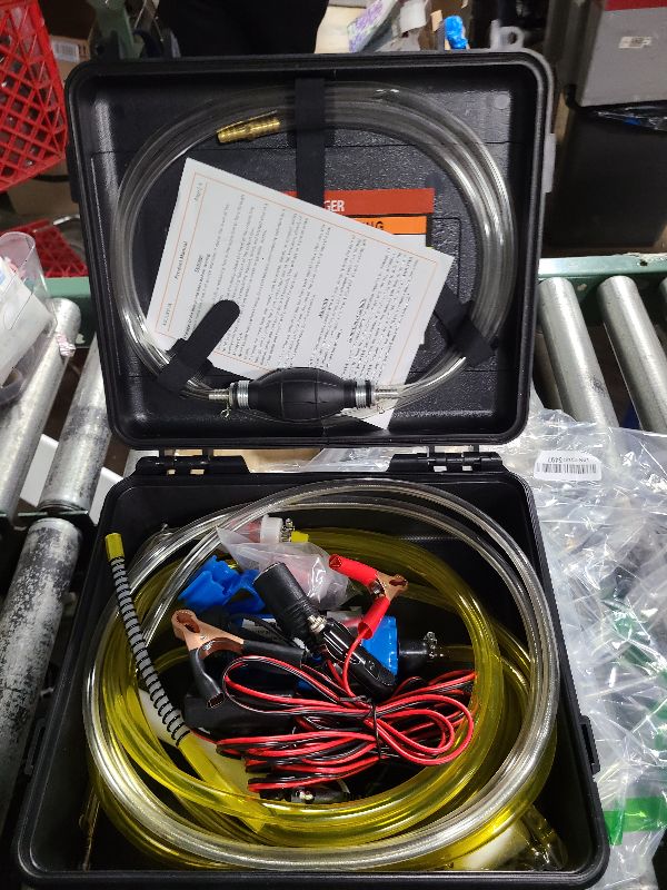 Photo 1 of 12V Fuel Transfer Pump, Moves 60 Gallons of Gas or Diesel Per Hour, with Carrying Case & Upgraded Patented Pulley Lead Pipe. Great for Cars, Boats, UTV’s, Equipment, Gasoline, Diesel, Etc. (RPRO)