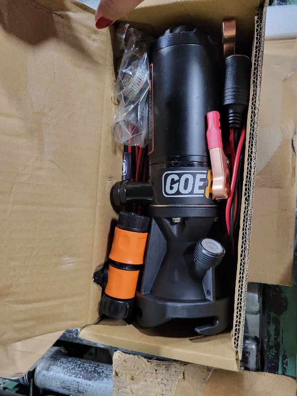 Photo 1 of 12V RV Portable Macerator Waste Pump for Sewage, 12GPM Suction 3.2 feet Lift 10 feet, Complete RV Macerator Pump Kit for Right Out of Box